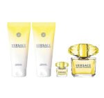 Versace Yellow Diamond Gift Set 90ml EDT + 100ml Body Lotion + 100ml Shower Gel + 5ml EDT